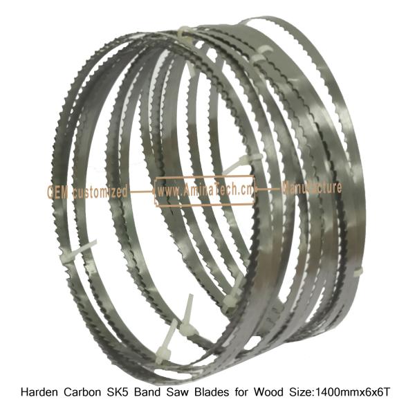 Carbon SK5 Band Saw Blade for Wood   Size :1400mm x6x6T