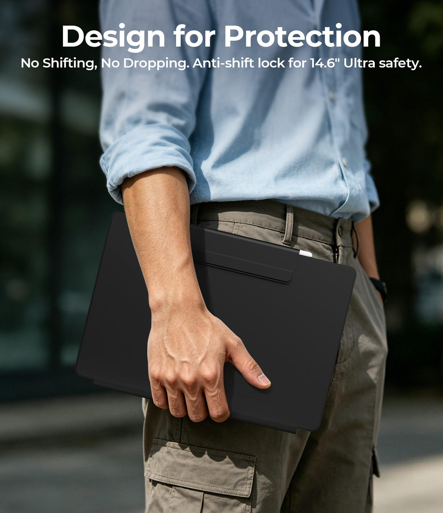 Lightweight Magnetic Keyboard Case for Galaxy Tab S10 Ultra, 0-130° Adjustable Stand, Multi-Gesture Trackpad With Pen Storage