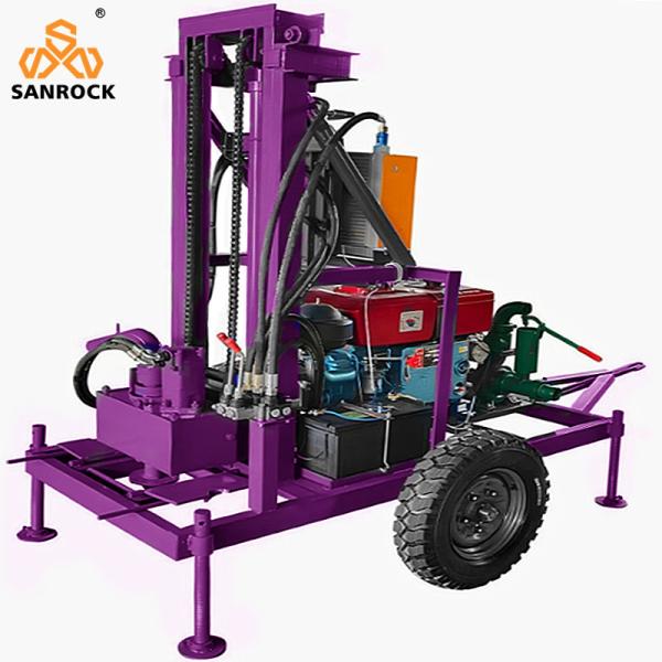 Small Water Well Drilling Rig Trailer Mounted Water Well Drilling Equipment Borehole Drilling Machine