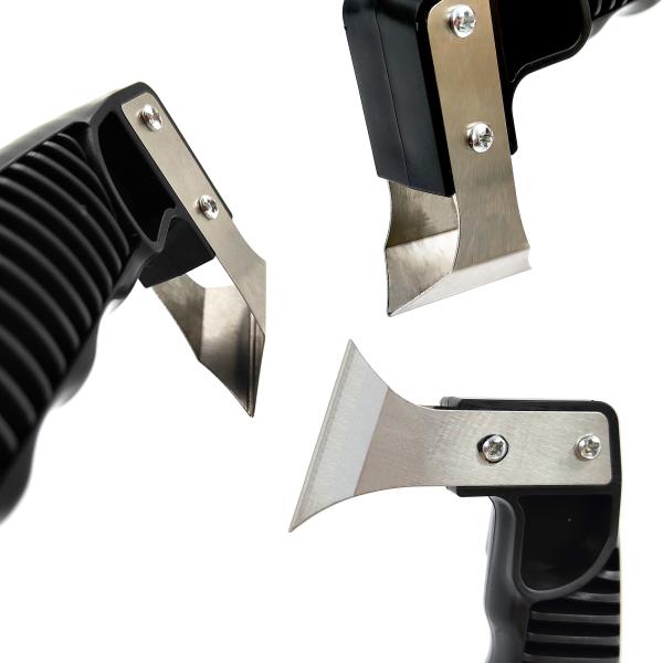 Black Plastic Handle Silicone Sealant Tool Grout Scraper Tool With Stainless Steel Blade