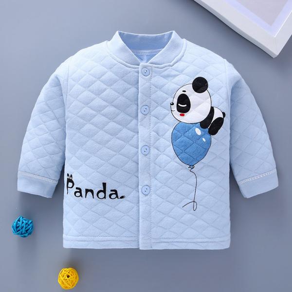 Cute Cotton 3 Years Girls Windproof Winter Jacket Panda Animal Print Jacket Pink