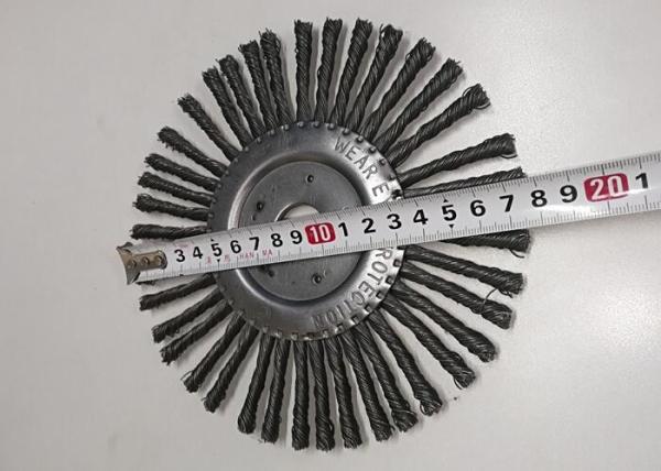 7 inch Fast Cleaning Rust Twisted Wire Brush /  Steel Wire Wheel Brush Twisted