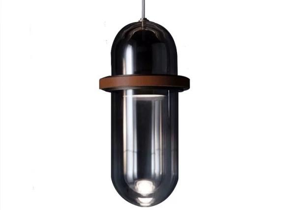Light luxury simple smoke gray bedside glass small chandelier designer model room cafe leather restaurant chandelier