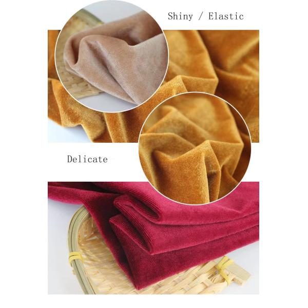 Лайкра полиэстера вяжет задавило ткань бархата Ks для одежды юбки