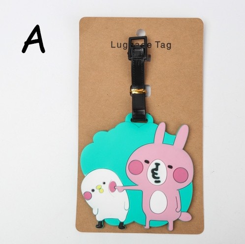 Custom Newest Design Cartoon Soft PVC Luggage Tags Custom Rubber Bag Tags
