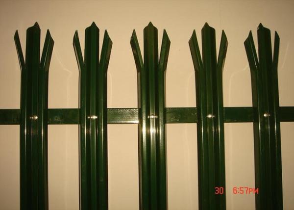 Colorful Galvanized Palisade Fencing , D And W Type Security Palisade Fencing