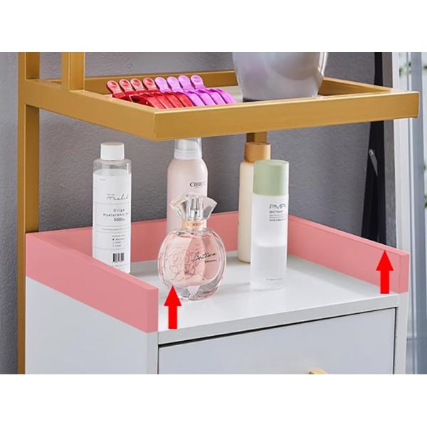 Professional Beauty Salon Rolling Storage Cart with Portable Hairdressing Trolley and Cosmetic Drawers Organizer Cabinet