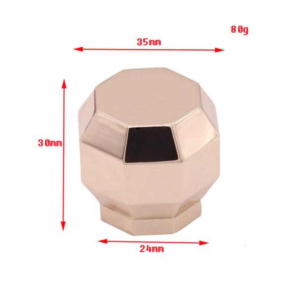 Corone la galjanoplastia de fundición a presión a troquel de cristal del color oro de la cápsula del metal de la forma