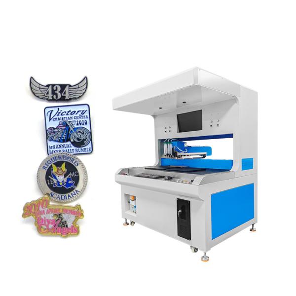 Automatic 4 Colors Two Stations Visual Enamel Pin Painting Dispensing Machine for Making Medal Badge