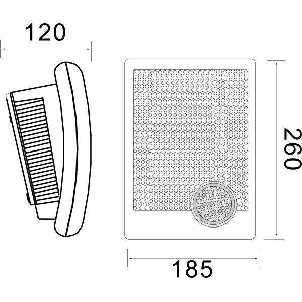 Two Way Wall Mount Speakers 1.5 Inch Indoor 10W PA Speaker Wall Mount