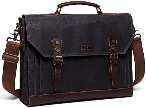Сумка для мужчин, винтажный холст кожаный холст ноутбук сумка плечевая сумка деловой чемодан