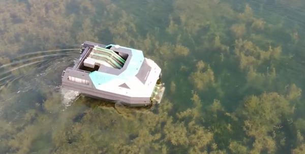 Driverless USV Aquatic Plant Harvester Boat For Lake 	Water Grass Harvesting