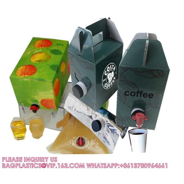Custom Portable 1L/3L/5L/10L/20L Coffee Wine Edible Olive Oil Milk Tea Water Juice Drink BIB Bag In Box Dispenser