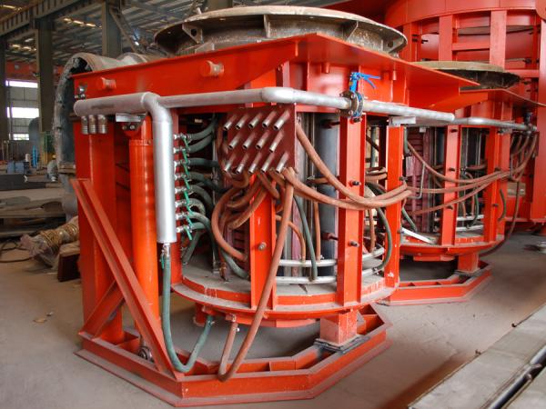 Tilting Melting Induction Furnace for Melting Steel Making , 1.7 ton per hour