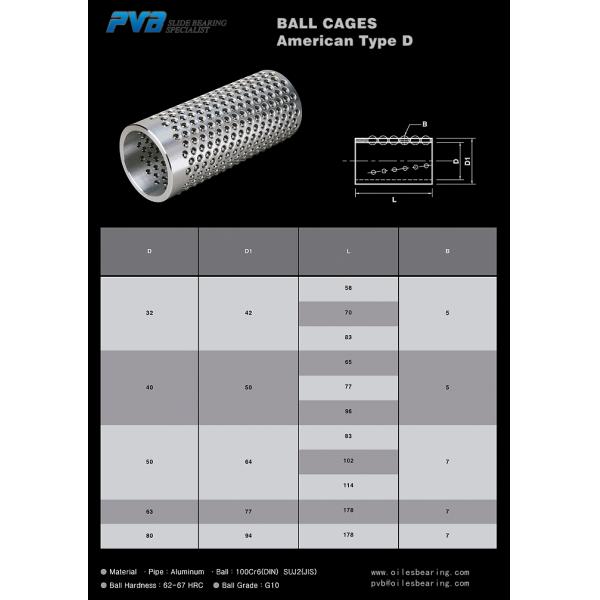 High Precision Ball Bearing Retainer Cage 100Cr6 Metal Ball Cage American Type D