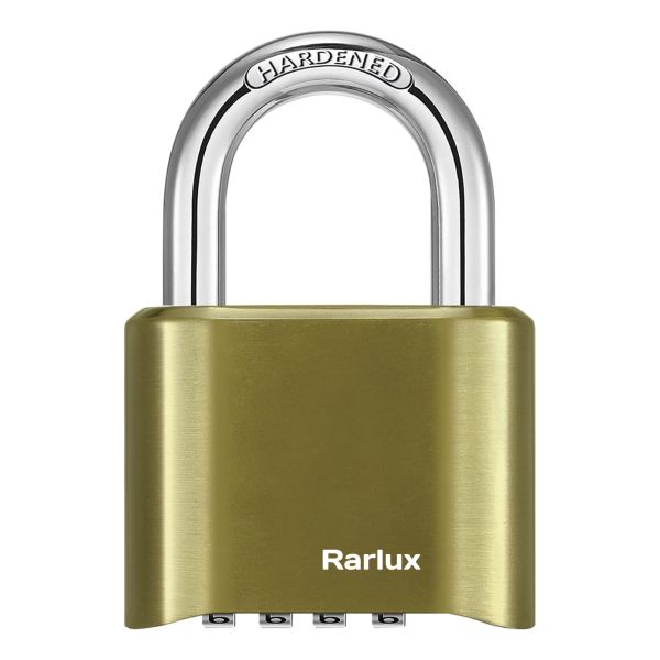 Rarlux 52mm Heavy Duty 4 Digit Code Combination Lock Zinc Alloy Outdoor Gym Locker Padlock with Hardened Shackle Model 910 China