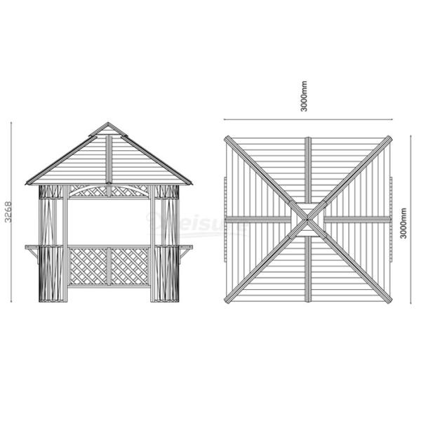 Тяжелое Брауна сопротивления ожога газебо спа материалов ПС обязанности на открытом воздухе роскошное сильное
