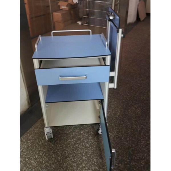 One Drawer Hospital Bedside Cabinet With Adjustable Dining Table For Patient Room