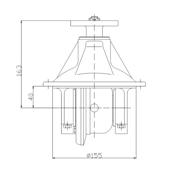 Heavy Duty Load Tricycle Rear Axle Differential With Anti Rust Coated Housing