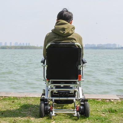 100KG Load Folding Electric Wheelchair 6km/hr With Lithium Ion Battery