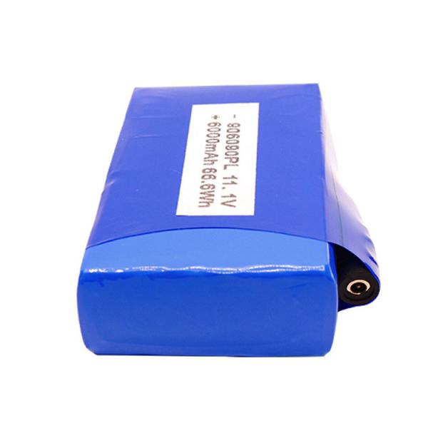 High Capacity Lithium Polymer Battery | Short Circuit Protection 6000mAh 11.1 V Lipo Battery Pack for Outdoor LED Strips | CE Compliant Made in China