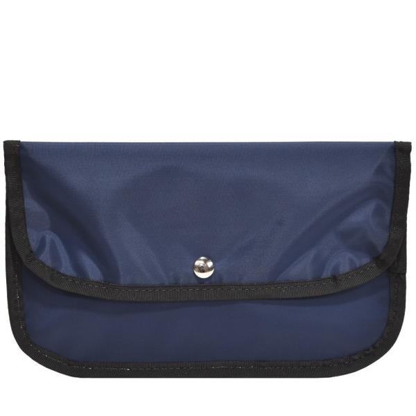 SPLIT COIN BAG NAVY BLUE NYLON CLUTCH WATERPROOF PURSE - READY TO SHIP - CUSTOM MADE