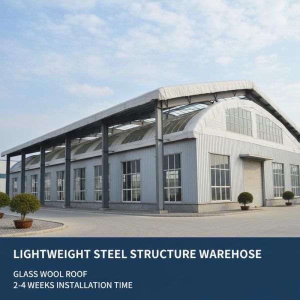 Wind Load 0.35 kN/m² Earthquake Resistance Grade 8 Galvanized Steel Structure Warehouse with Customized CAD Design