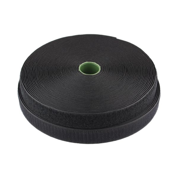 Wholesale nylon Velcro, black hook and loop fasteners, for clothing and luggage, 1.6CM-20cm male and female buckles, in stock