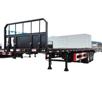 CIMC made of steel or iron Shipping 40 Feet Container Transport Flat Bed Trailer 3 axle Flatbed Semi Trailer Price for Africa