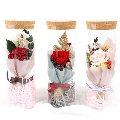 Cor preservada decorativa de Rose Flower Wishing Bottle Customized com tempo da longa vida