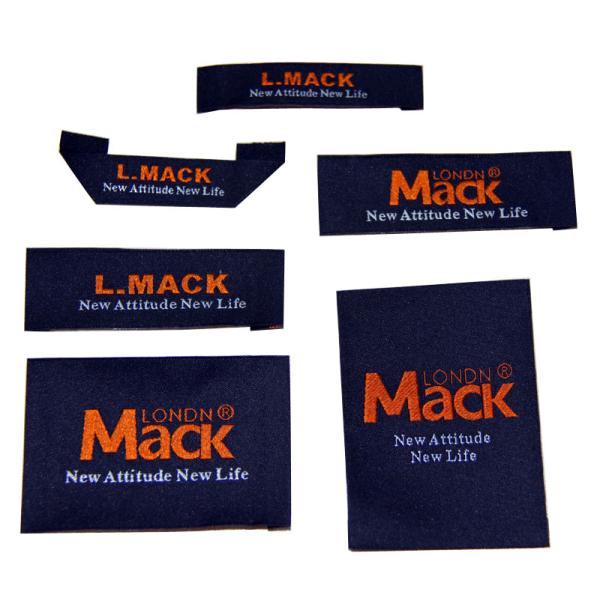 Customized Design high density Woven  Laser Cut Clothing Labels