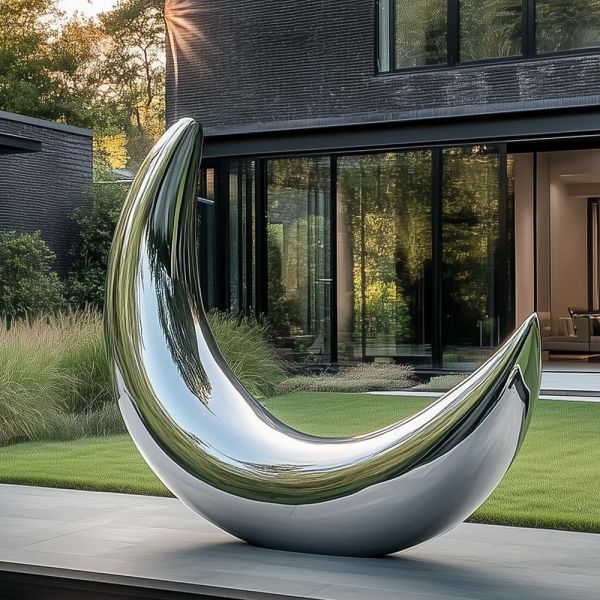 Villa Decoration Stainless Steel Polished Dancer Sculpture