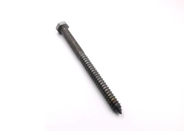 10 Inch Long Steel Wood Screws , Hex Head Lag Bolts ASME B18.2.1 Standard