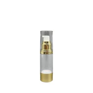 15ml, 30ml, bouteille privée d'air de pompe d'emballage des soins de la peau