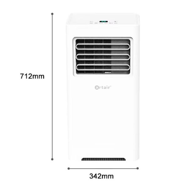 Compact Movable Portable AC 6000BTU EER 6.51 Low Noise Digital Touch Control for Dorms & Small Office Spaces
