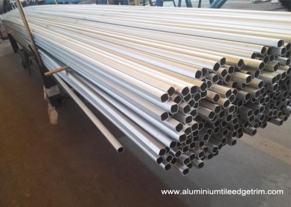 Weather Resistance Round Aluminum Extrusion Profiles 6061 6063 7075 Anodized Silver