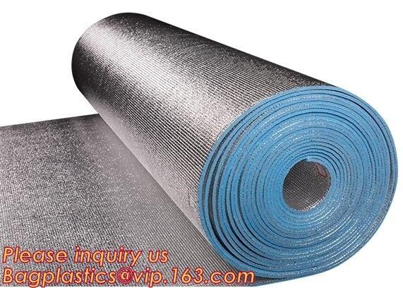 Construction Foam Foil Backed Heat Insulation Film, Thermal Raidant Barrier sheet, Pipe Wrap, Building Roof