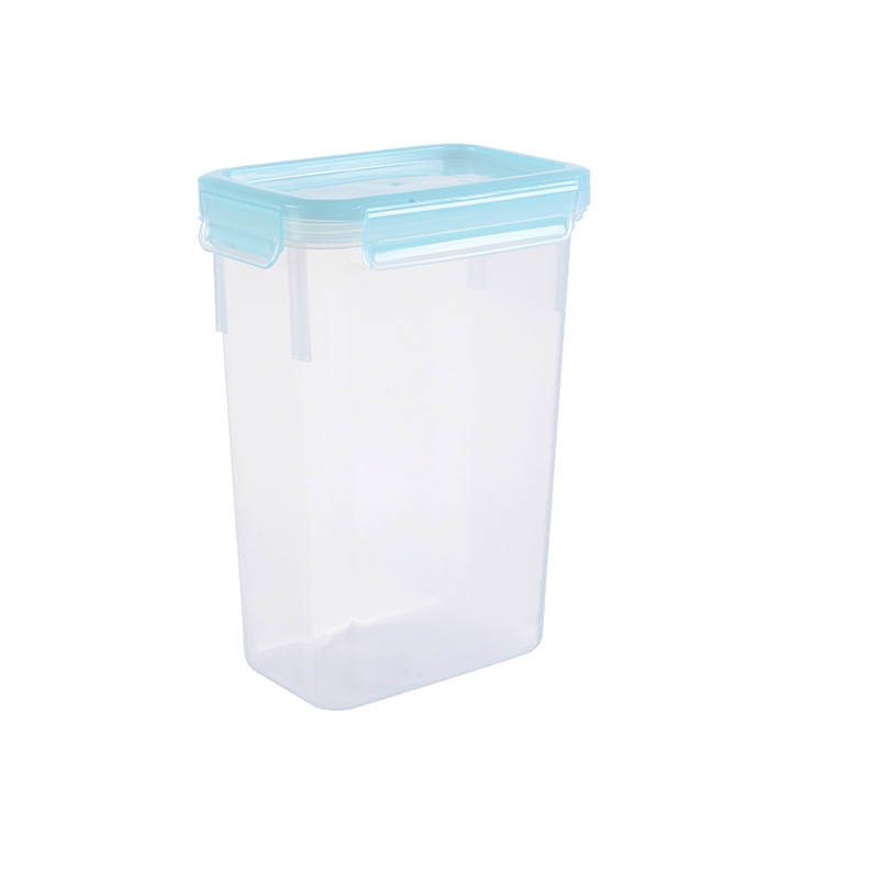 Transparent Rectangular Fresh-Keeping Storage Box for Fruits Vegetables Snacks Grains Moisture-Proof Sealed Jar for Kitchen Use