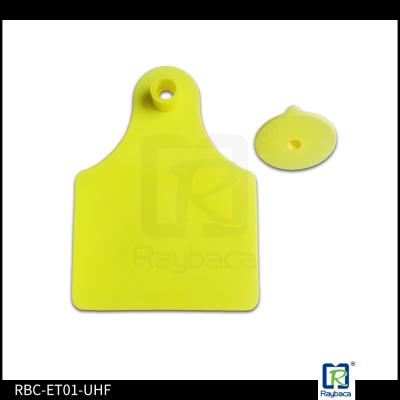 Grandes etiquetas de orelha feitas sob encomenda do gado de Rectanguar, etiquetas de orelha feitas sob encomenda ISO11784 dos rebanhos animais/5 FDX - B