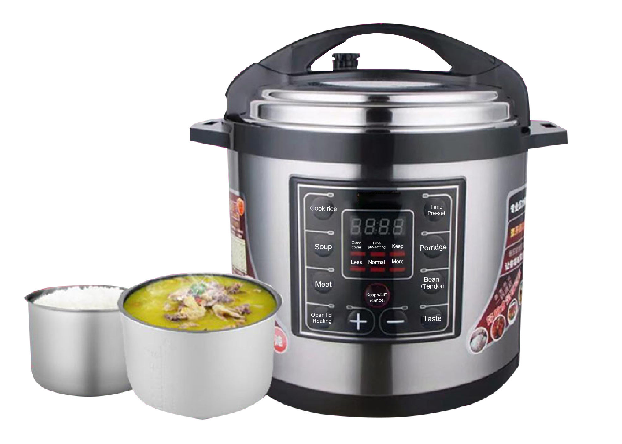 Плита Multi функции герметической электрической кастрюли супа 1KW 6QT торта медленный