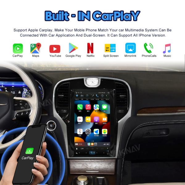 автомобильные игроки мультимедиа 13.3inch для Крайслер 300C 2012 2013 2014 -2019