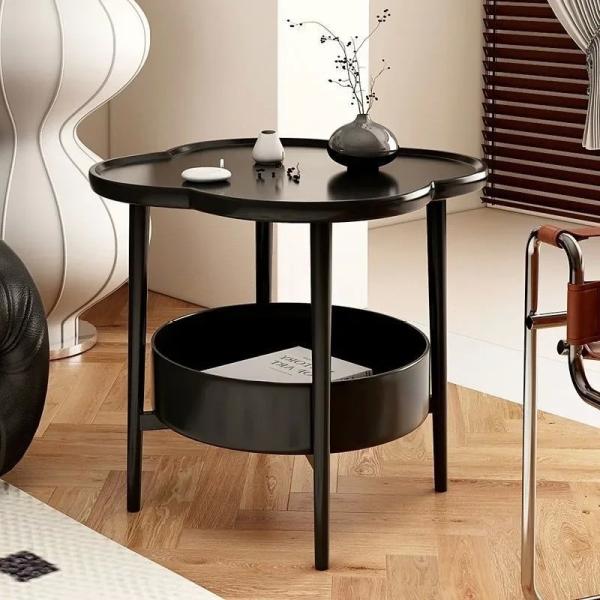 Living Room Coffee Bedside Simple Modern Side Table with Storage Shelf