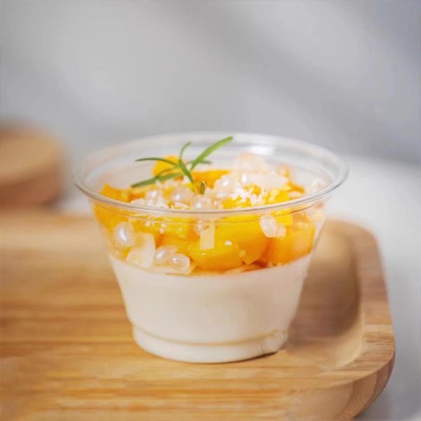 High-Clarity PET 7oz & 9oz Crystal Clear Dessert Cups for Ice Cream, Yogurt & Mini Cakes