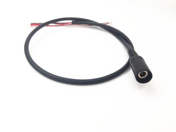 Black PVC Molding Type Power Cable Assembly 28AWG / 22AWG Wine DC Jack 3.5*1.35