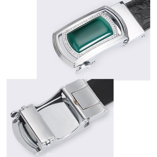 New alligator leather fashion casual belt alloy automatic buckle crocodile men's belts