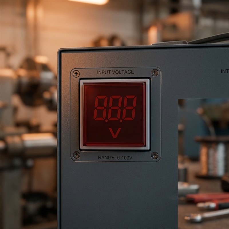 Red Digital Voltmeter Ampere Frequency Display with Class 0.5 Accuracy IP53 Protection Measures AC Current 0-250V Single Phase