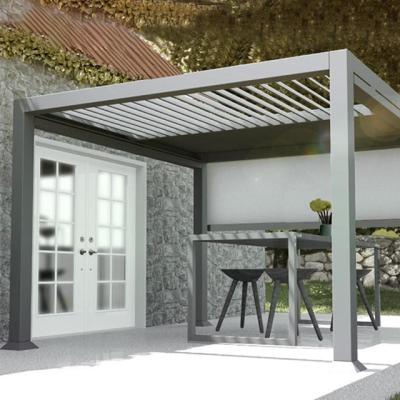Pergola intelligente décorative de belvédère de toit de Louvre de patio de 2mm 6063 Alu
