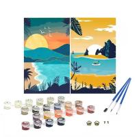 8x8cm DIY Pre Impreso Kit de pintura de lienzo para niños Incluye pinceles y lienzo Edades 6+