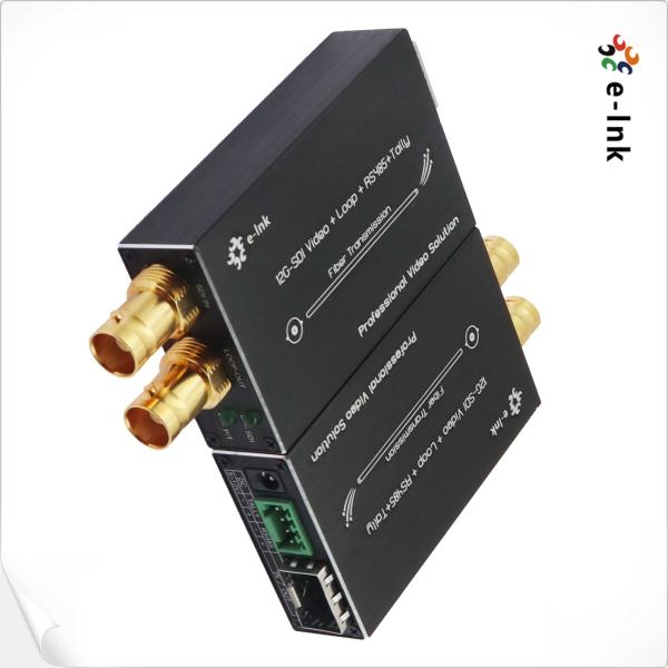Mini 12G-SDI to Fiber Optic Converter with Audio, Tally, and RS485 Support