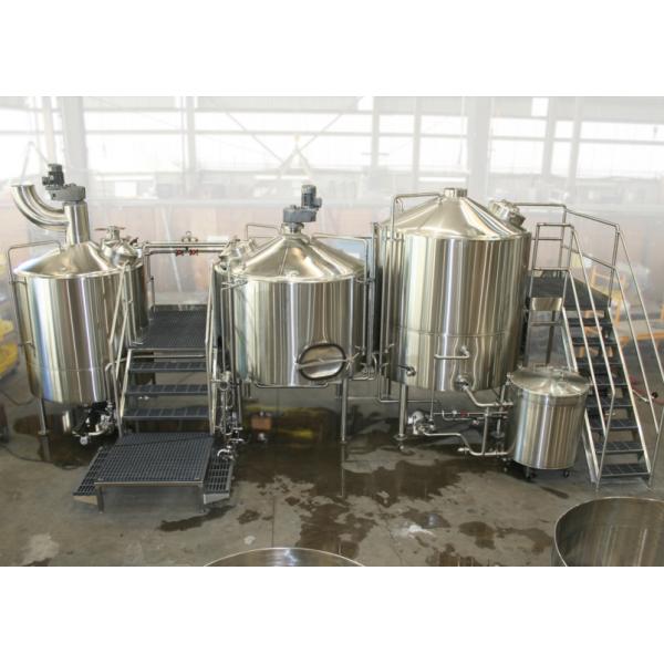 Beer Making Machine 3 Vessel Brewhouse Fabricated 2.0MM Thickness SS304 Red Copper